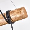 Oravi Holzstab Pendelleuchte aus Eukalyptusholz, 5-flammig, Länge 100 cm