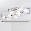 Koyoto Kugel-Deckenleuchte in Sand mit weißen Glasschirmen Ø 15 cm, 10-flammig