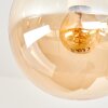 Gastor Glaskugel-Deckenleuchte, 5-flammig, bernsteinfarbene Glasschirme ø 15 cm