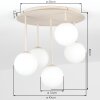Kugelleuchte Chehalis, moderne Cluster-Anordnung mit 5 weißen Glasschirmen, G9-Fassung