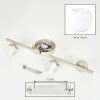 Koyoto sandfarbene Kugel-Deckenleuchte mit weißem Glasschirm ø 15 cm, 4-flammig