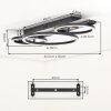 LED Ring-Deckenleuchte Kordex mit Glitzereffekt, Memoryfunktion, 4000 Kelvin neutralweiß