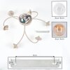 Chehalis Kugel-Deckenleuchte, 6-flammige Deckenlampe mit bernsteinfarbenem Glas