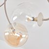 Chehalis Kugel-Deckenleuchte, 6-flammige Deckenlampe mit bernsteinfarbenem Glas