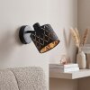 Wandspot Alsen, verstellbar und schwenkbar, mit goldenem Metallschirm mit Lochmuster