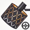 Wandspot Alsen, verstellbar und schwenkbar, mit goldenem Metallschirm mit Lochmuster