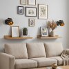 Wandspot Alsen im 2er-Set mit symmetrischen Goldschlitzen, dreh- und schwenkbar