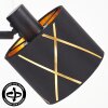 Wandspot Opatija im 2er-Set mit geometrischem Ausschnittschirm in Gold und schwenkbarem Kopf