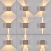 LED Up & Down Leuchte Tamarin, 2er-Set, eckiger Metallkörper, 3000 Kelvin warmweiß