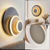 LED Wandleuchte Lemik mit mehrstufiger Ringoptik, verstellbar, 3000 Kelvin warmweiß
