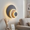 LED Wandleuchte Lemik mit mehrstufiger Ringoptik, verstellbar, 3000 Kelvin warmweiß