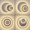 LED Ring-Wandleuchte Lemik mit konzentrischen Lichtkreisen, verstellbar, 3000 Kelvin warmweiß