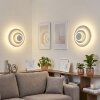 LED Wandleuchte Lemik, 2er-Set, Ringrelief, verstellbar, 3000 Kelvin warmweiß