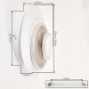LED Wandleuchte Lemik, 2er-Set, Ringrelief, verstellbar, 3000 Kelvin warmweiß