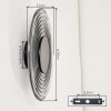 Liriel runde LED Wandleuchte, 2er-Set, Ø 30 cm, klar-rauchfarbener Glasschirm