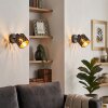Alsen Wandleuchte 2er-Set mit Lichteffekt an der Wand, goldfarbener Metallschirm