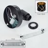 Wandspot Opatija, 2er-Set mit goldfarbenem Lampenschirm mit Ausschnitten, dreh- & schwenkbar