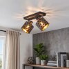2-flammige Alsen Deckenleuchte mit drehbaren Spots, goldfarbener Metallschirm