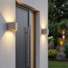 Tamarin LED Außenwandleuchte 2er-Set sandfarben IP54 mit verstellbarem Lichtkegel