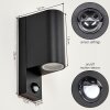 Kingstown Außenwandleuchte mit Bewegungsmelder IP44, GU10, 2er Set, Up-Down-Licht