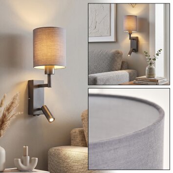 LED Nachttisch-Leseleuchte Turil verstellbarer Lesespot, 3000 Kelvin warmweiß für die Couch