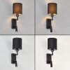 Turil LED Wand-Leseleuchte mit drehbarem Spot und Stoffschirm in Schwarz-Weiß