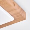 Alvorn Deckenleuchte aus Holz und Glas, 2 verstellbare Leuchtenköpfe, weiße Glasschirme