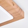 Alvorn 4-flammige verstellbare Deckenleuchte mit weißem Glasschirm, Holz-Metall