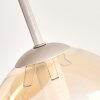 Moderne Kugelleuchte Gastor mit 4 Schirmen in Bernstein, Klar und Rauch, Cluster-Anordnung