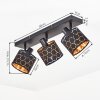 Alsen Deckenspot 3-flammig, dreh- und schwenkbar, goldfarbener Metallschirm