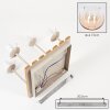 Koyoto 4-flammige Tannenholz-Deckenleuchte mit bernsteinfarbenen Kugel-Glasschirmen