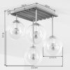 Gastor 4-flammige Rauchglas Deckenleuchte mit Tannenholz-Deckenplatte E14