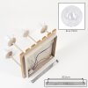 Gastor Deckenleuchte Holz mit Tannenholz-Lamellen, 4-flammig, Klarglas-Kugeln ø 15 cm