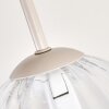 Koyoto Deckenleuchte mit klarem Riffelglas-Kugelschirm, 4-flammig, ø 15 cm
