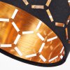 Deckenspot Alsen, 4 goldfarbene Metallschirme, drehbare Leuchtenköpfe