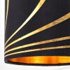 Alsen 4-flammige Deckenleuchte mit Stoffschirm Gold-Schwarz, schwenkbar