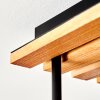 Gastor Deckenleuchte Holz Glas mit Kugelschirmen, 5-flammig, bernsteinfarben