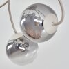 Chehalis Glaskugel-Deckenleuchte 6-flammig, Rauchglas-Kugeln ø 12 cm