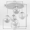 Chehalis Kugel-Deckenleuchte 5-flammig mit bunten Kugel-Glasschirmen Ø 15 cm, G9