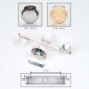 Kugel-Wandleuchte Koyoto im 2er-Set, Cluster-Anordnung mit Rauchglasschirmen, ø 15 cm