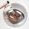 Moderne Kugel-Wandleuchte Gastor mit drei rauchfarbenen Glasschirmen