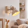Naturfarbener Boho Style Wandstrahler Orny mit Zahnradverstellung, für die Couch