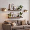 Wandspot Herford im 2er-Set mit Naturfarben-Holzhalterung, verstellbarem Kopf für die Couch