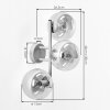 Moderne Wandleuchte Gastor im 2er-Set mit drei bunten Glasschirmen, E14
