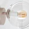 Moderne Kugel-Wandleuchte Gastor im 2er-Set mit klarem Glasschirm und E14