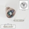 Retro-Kugel-Wandleuchte Gastor mit rauchfarbenem Glasschirm, Metall-Wandhalter in Sandfarben