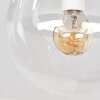 Kugel-Wandleuchte Gastor mit drei vertikal angeordneten klaren Glasschirmen