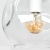 Moderne Kugel-Wandleuchte Ripoll im 2er-Set mit drei klaren Glasschirmen