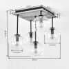 Cluster-Deckenleuchte Koyoto mit 5 klaren Glaskugeln für den Esstisch