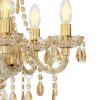 Marie NOWA Lüster-Kronleuchter Gold 5-flammig E14 mit Acrylglasschirm in Gold-Klar